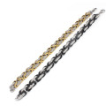 8MM Width Stainless Steel Square Shape Byzantium Bracelet